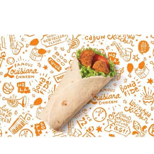 Popeyes Blackened Chicken Wrap