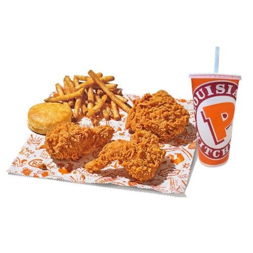 Popeyes 3 Pc Chicken Lg Combo Meal