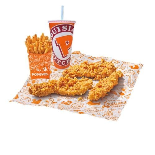 Popeyes 3 Pc Tenders Combo Menu
