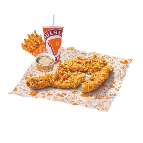 Popeyes 3 Pc Tenders Lg Combo Menu