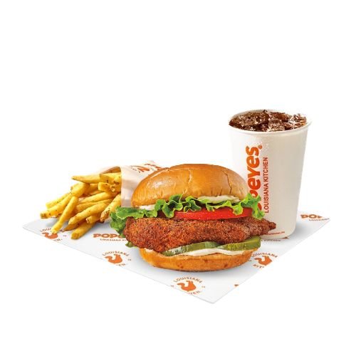 Popeyes Classic Deluxe Blackened Chicken Sandwich Combo
