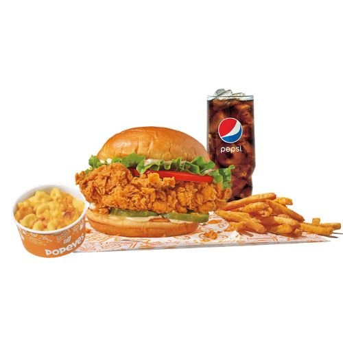 Popeyes Classic Deluxe Chicken Sandwich Lg Combo