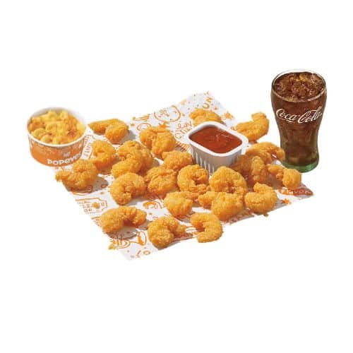 Popeyes 1/4lb Popcorn Shrimp Combo Menu