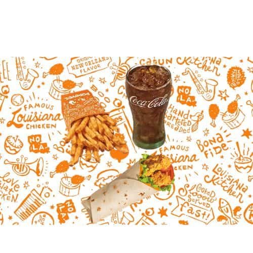 Popeyes Spicy Classic Chicken Wrap Combo