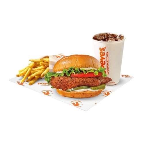 Popeyes Spicy Deluxe Blackened Chicken Sandwich Combo