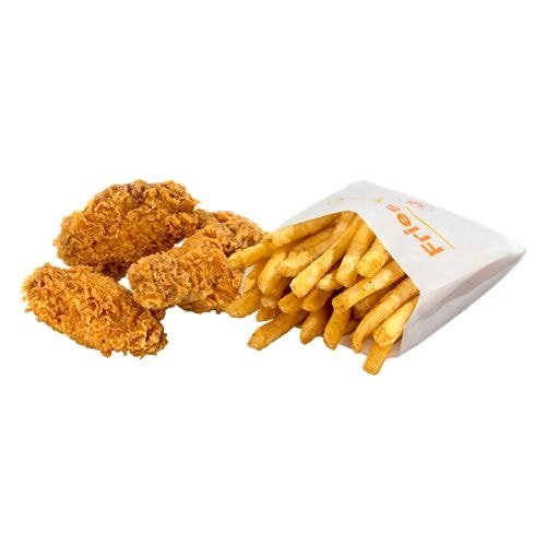 Popeyes 3 Hot Wings & Fries