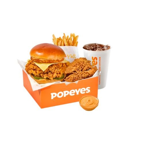 Popeyes Kickback Superstake Sandwich Box Meal