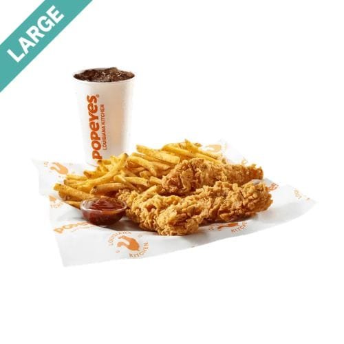 Popeyes Large 3 Tenders Classic Meal