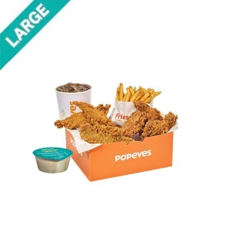 Popeyes Large 3 Wings and 3 Tenders Box