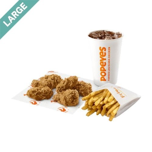 Popeyes Large 6 Cajun Citrus Wings Meal