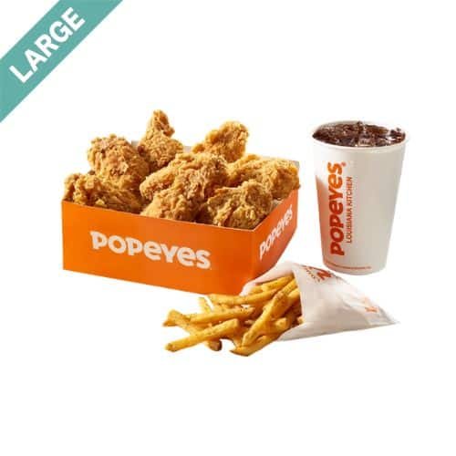 Popeyes Large 8 Hot Wings Meal