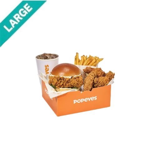 Popeyes Large Chicken Sandwich Box Meal