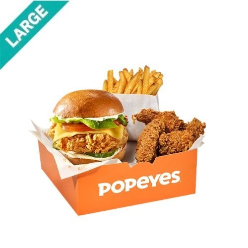 Popeyes Large Chicken Sandwich Deluxe Box Meal