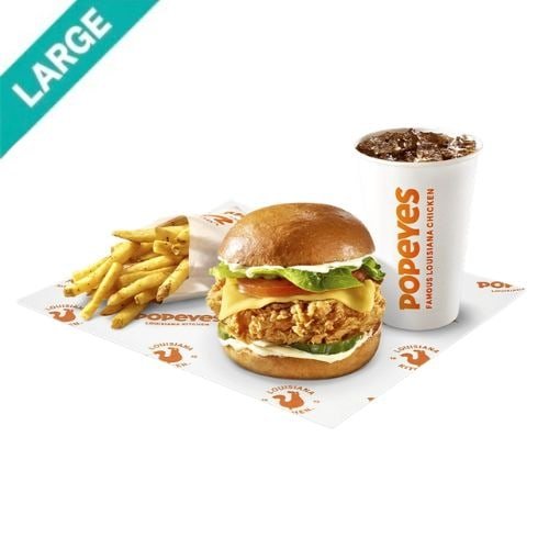 Popeyes Large Deluxe Sandwich Meal