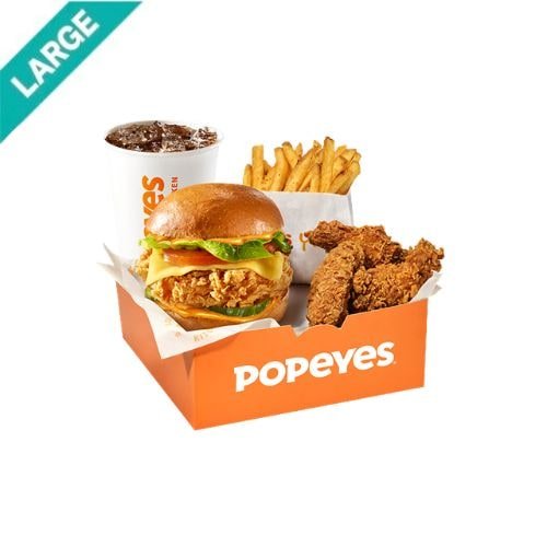 Popeyes Large Spicy Deluxe Box Meal