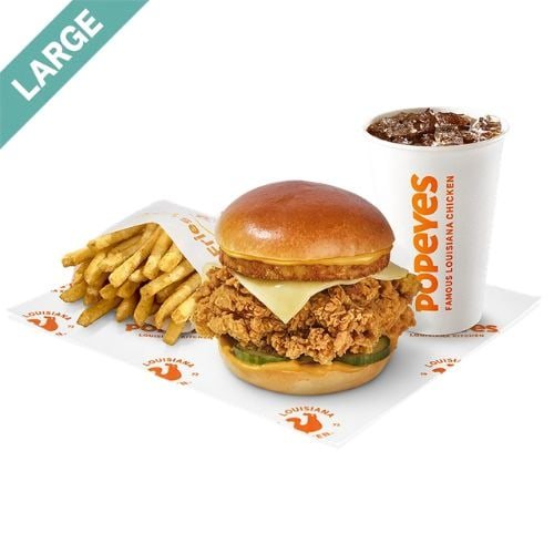 Popeyes Large Spicy Superstack Sandwich