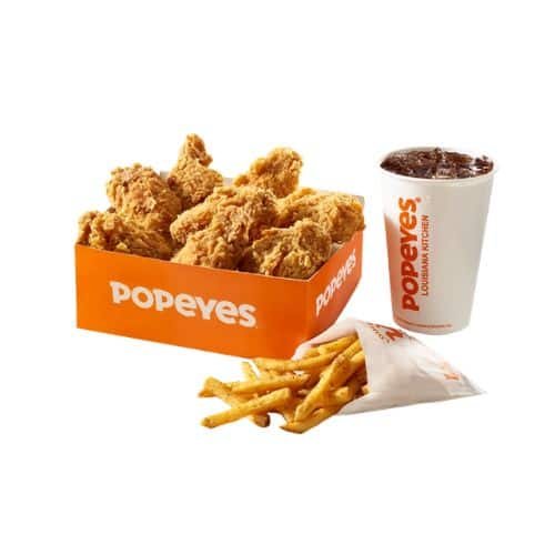 Popeyes Regular 8 Hot Wings Meal