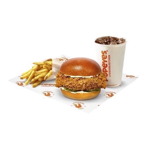 Popeyes Regular Classic Chicken Sandwich Meal