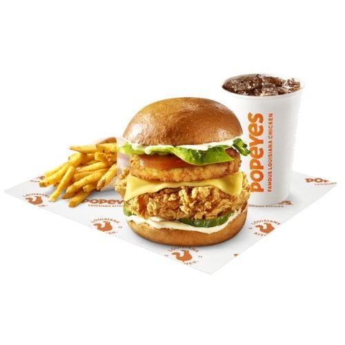 Popeyes Regular Deluxe Superstack Sandwich Meal