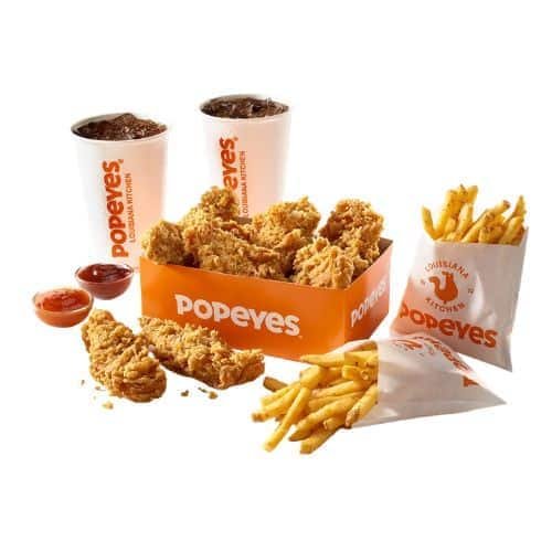 Popeyes Regular Spicy 8 Classic Tenders & 2 dips