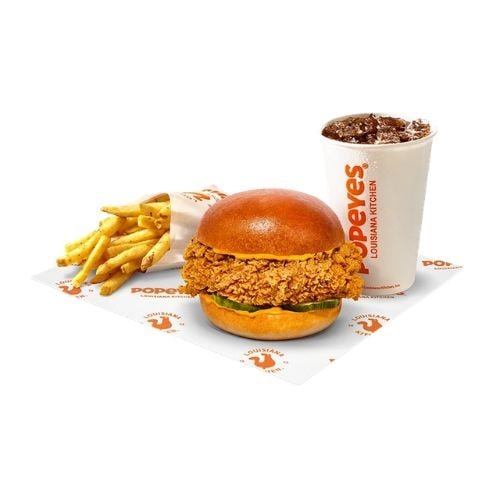 Popeyes Regular Spicy Chicken Sandwich Meal