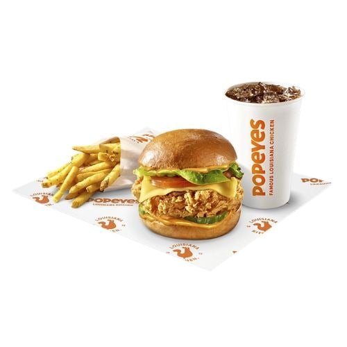 Popeyes Regular Spicy Deluxe Chicken Sandwich Meal