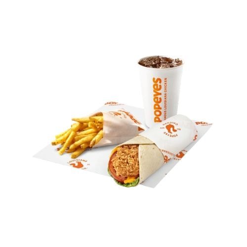 Popeyes Spicy Saver Chicken Wrap Meal