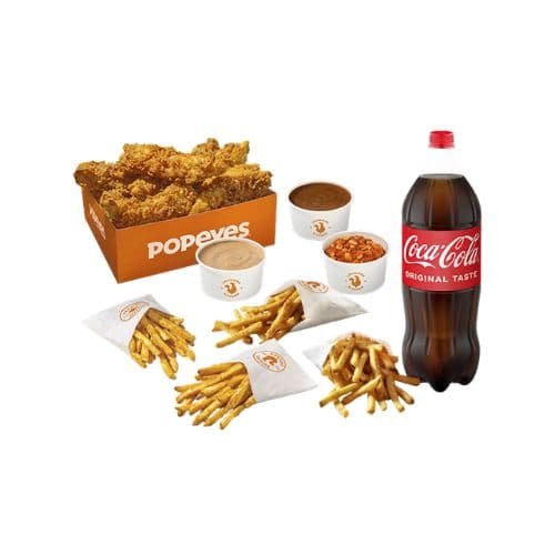 Popeyes Tender Sharer with Fries, Sides, Dip & Drink